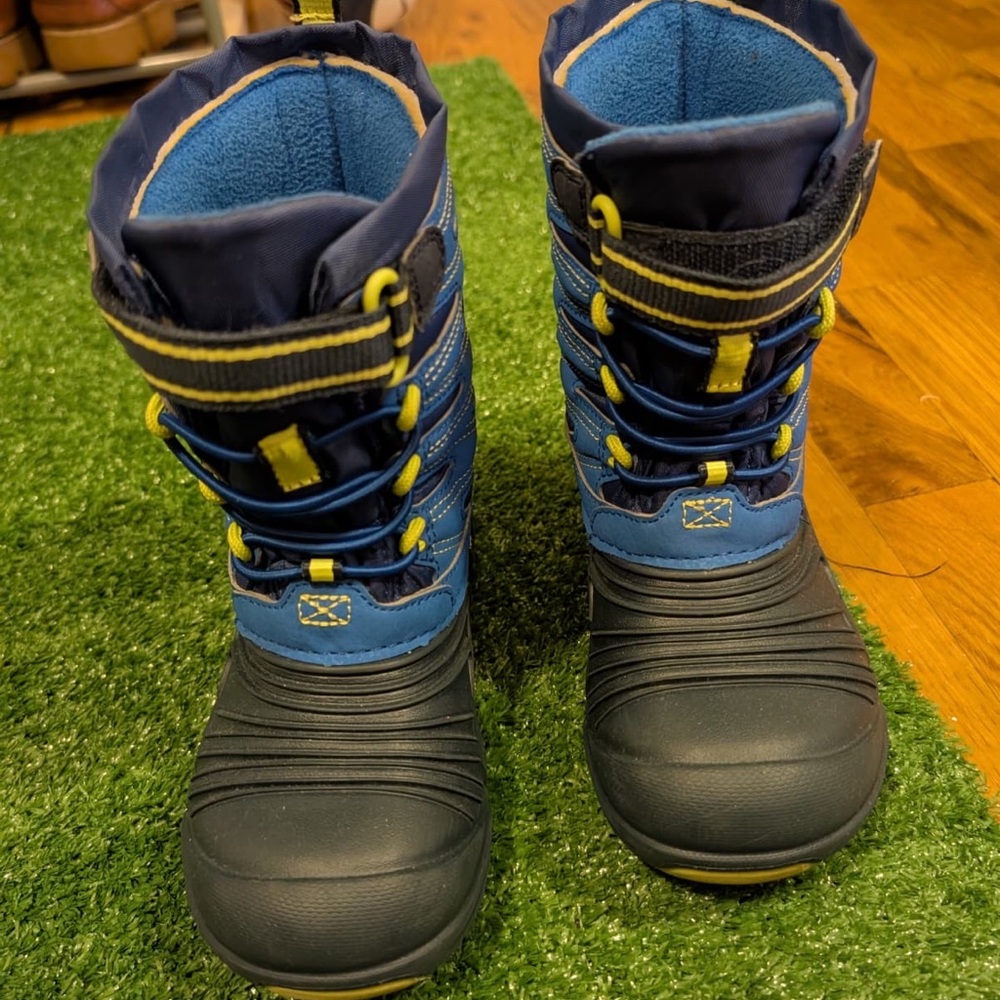 Kids Blue and Black Winter Boots